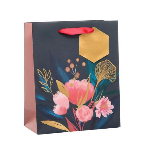 Black Floral Design Medium Gift Bag   £2.45