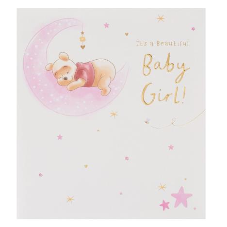 Winnie the Pooh Baby Girl New Baby Card   £2.65