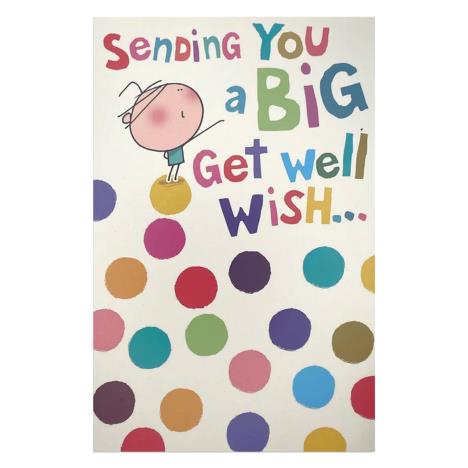 Colourful Dots Get Well Soon Card   £2.00