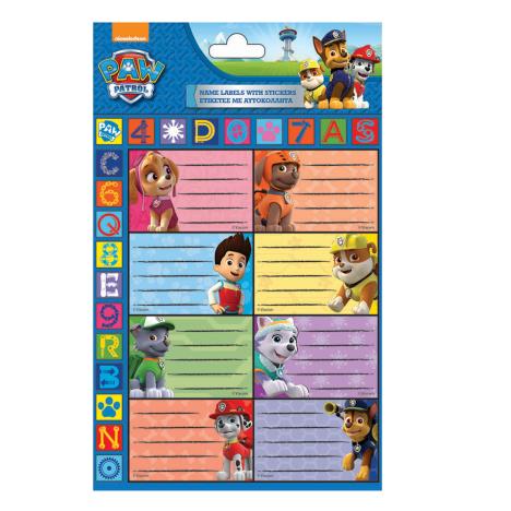 Paw Patrol Name Label Sticker Sheet  £0.49