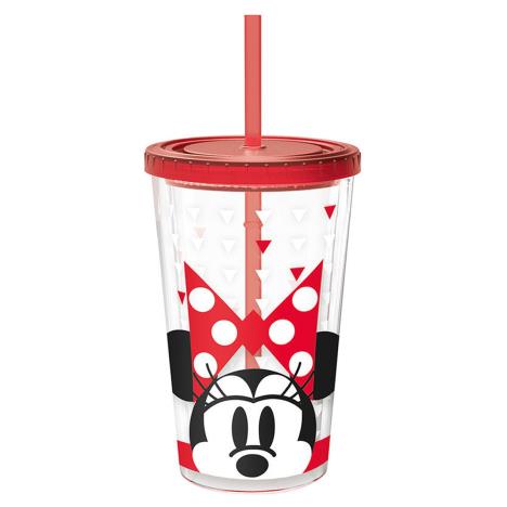 Winnie The Pooh 470ml Clear Tumbler with Straw