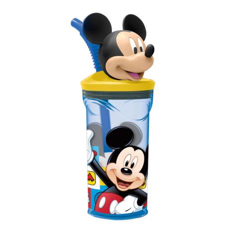 Mickey Mouse 3D Figurine Blue Tumbler With Straw  £6.49