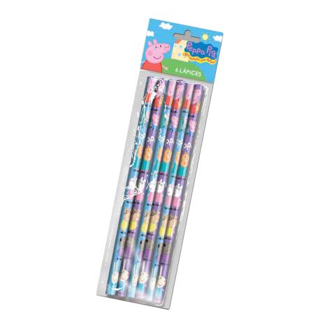 Peppa Pig Pencils With Erasers Pack of 6  £2.29