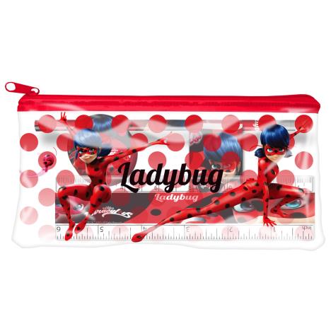 Miraculous Ladybug Clear Filled Pencil Case  £3.49