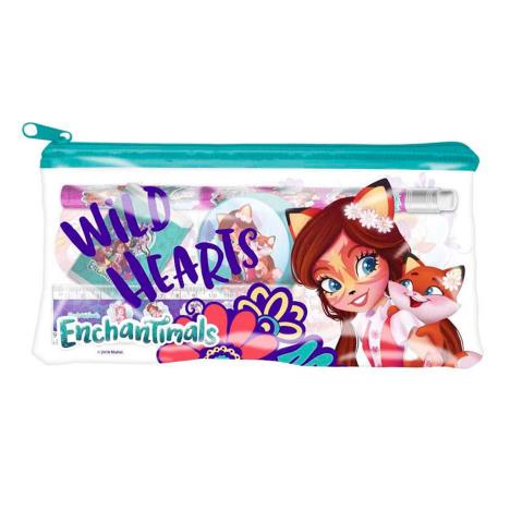 Enchantimals Clear Filled Pencil Case  £3.49