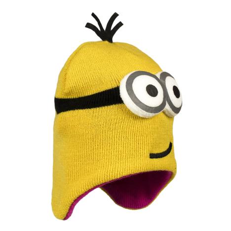 Minions Pink Winter Hat with 3D Eyes One Size  £5.99