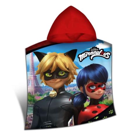 Miraculous Ladybug & Cat Noir Hooded Towel Poncho  £7.49