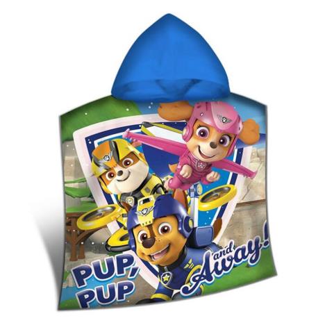 Paw Patrol Pup Pup And Away Hooded Towel Poncho  £7.49