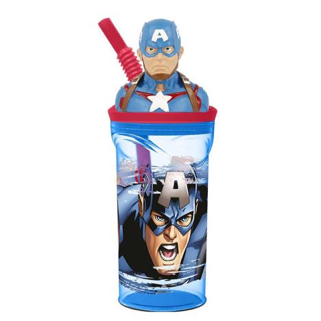 Marvel Captain America 3D Figurine Tumbler with Straw  £6.69