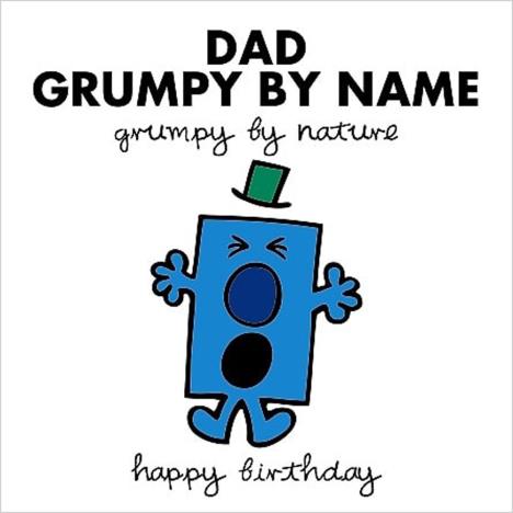 3D Holographic Dad Grumpy By Name Mr Men Birthday Card  £3.59