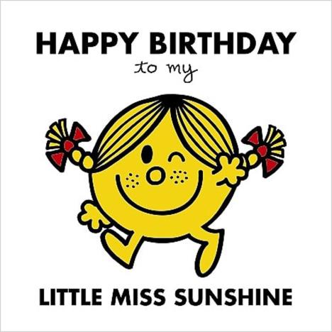 3D Holographic Little Miss Sunshine Mr Men Birthday Card  £3.59