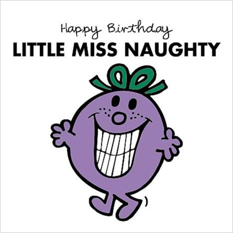 3D Holographic Little Miss Naughty Mr Men Birthday Card  £3.59
