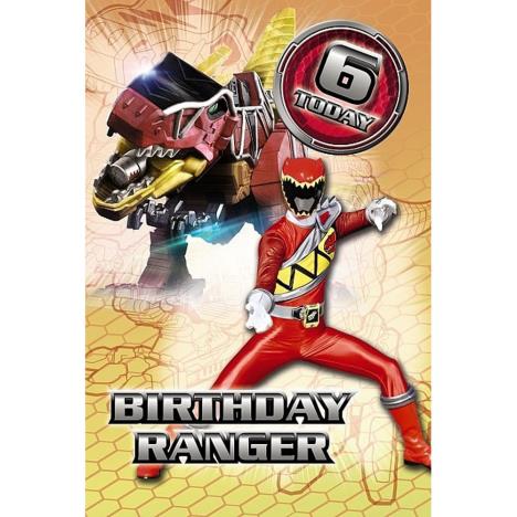 6th Birthday Power Rangers Birthday Card  £2.49