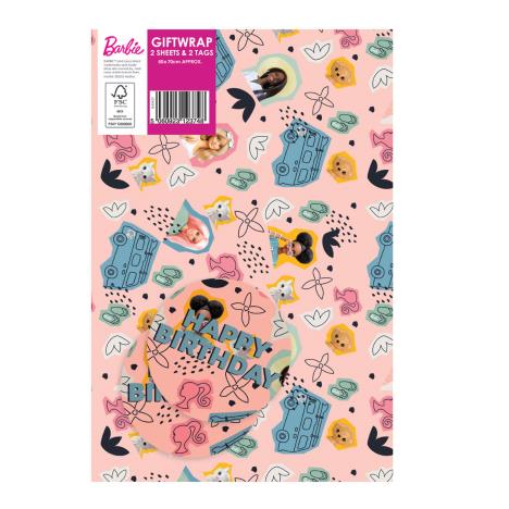 Barbie Gift Wrap & Tags Set  £2.20