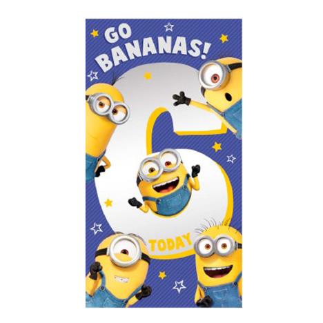 6 Today 6th Birthday Minions Card  £2.10