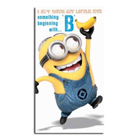 Minion with Banana Minions Birthday Card  £2.10