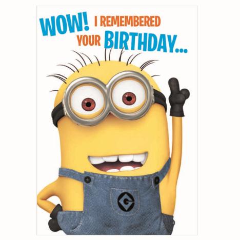 Remembered Your Birthday Minions Card (DE014) - Character Brands