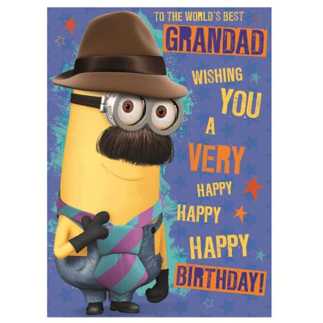 Worlds Best Grandad Minions Birthday Card  £1.75