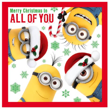 Minions To All Of All Large Christmas Card  £2.99