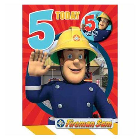 5 Today Fireman Sam 5th Birthday Card with Badge  £1.89