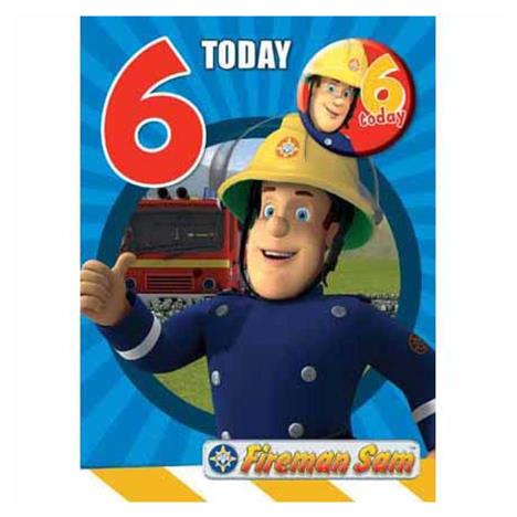 6 Today Fireman Sam 6th Birthday Card with Badge  £1.89