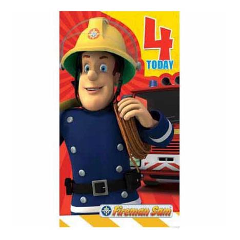 4 Today Fireman Sam 4th Birthday Card  £2.10