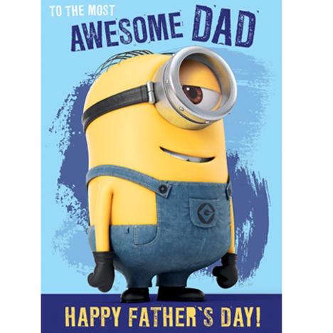 Awesome Dad Minions Fathers Day Sound Card  £3.00