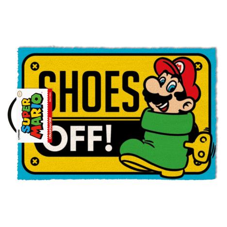 Super Mario Bros Shoes Off Doormat  £14.99