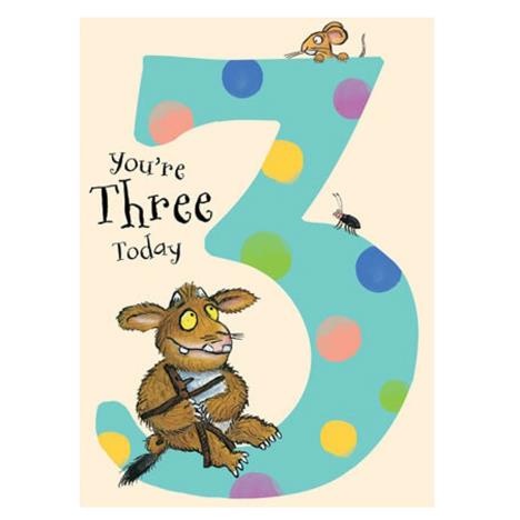 The Gruffalos Child Three Today 3rd Birthday Card  £1.99