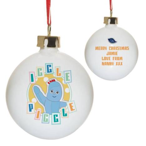 Personalised In The Night Garden Pastel Iggle Piggle Bauble  £12.99