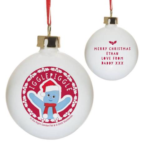 Personalised In The Night Garden Igglepiggle Snowtime Bauble  £12.99