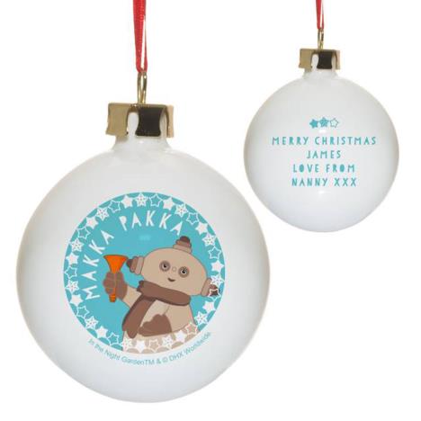 Personalised In The Night Garden Makka Pakka Snowtime Bauble  £12.99
