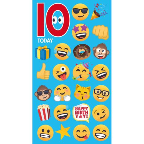 10 Today Joy Pixels Emoji 10th Birthday Card  £2.45