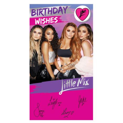Birthday Wishes Little Mix Birthday Card with Badge  £2.69