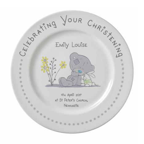 Personalised Tiny Tatty Teddy Christening Rimmed Plate  £17.99