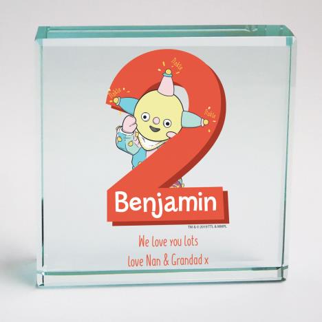 Personalised Moon and Me Birthday Glass Block  £17.99