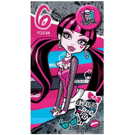 Monster High 6 Today 6th Birthday Card  £2.39