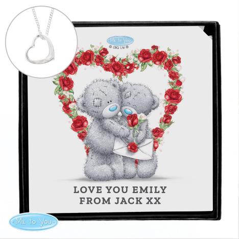 Personalised Me to You Sentiment Heart Necklace in Box  £24.99