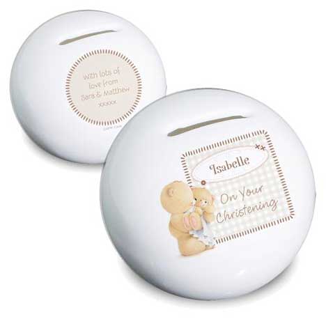 Personalised Forever Friends Baby Money Box  £15.99