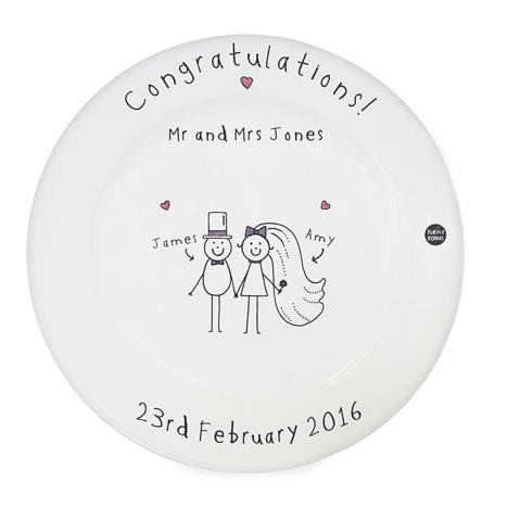 Personalised Purple Ronnie Wedding Message Plate  £27.99