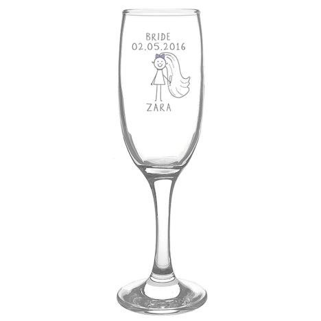 Personalised Purple Ronnie Wedding Bride Champagne Flute  £10.99