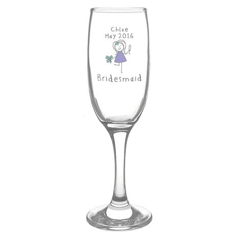Personalised Purple Ronnie Female Wedding Champagne Flute  £10.99