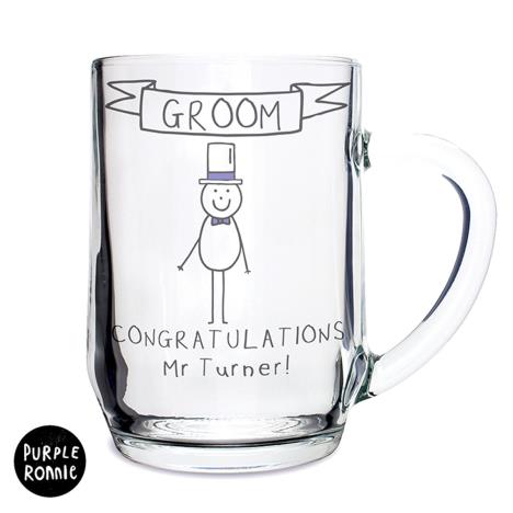 Personalised Purple Ronnie Male Wedding Tankard  £10.99