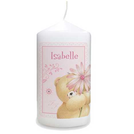 Personalised Forever Friends Big Flower Candle  £10.99
