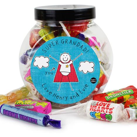 Personalised Purple Ronnie Super Hero 250g Sweet Jar  £8.99