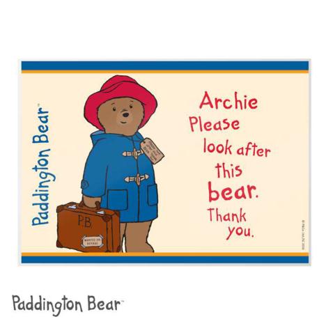 Personalised Paddington Bear Laminated Placemat  £7.99