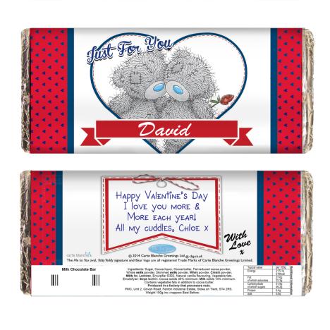 Personalised Me to You Love Heart Couple 100g Chocolate Bar  £6.99