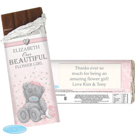 Personalised Me to You Flower Girl Bridesmaid Wedding Chocolate Bar  £6.99