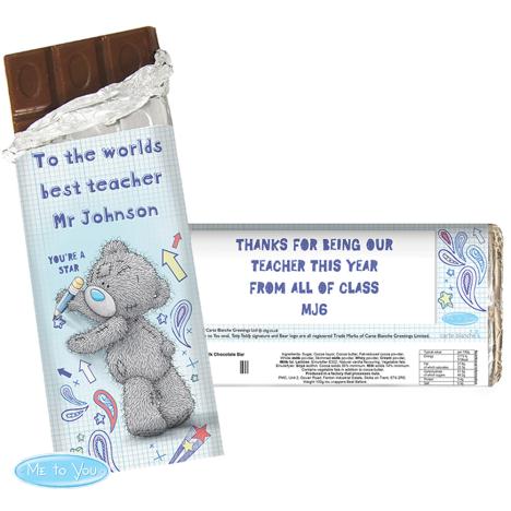 Personalised Me to You Bear Teacher 100g Chocolate Bar   £6.99