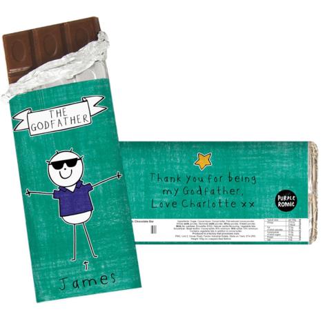 Personalised Purple Ronnie Cool Dude 100g Milk Chocolate Bar  £6.99